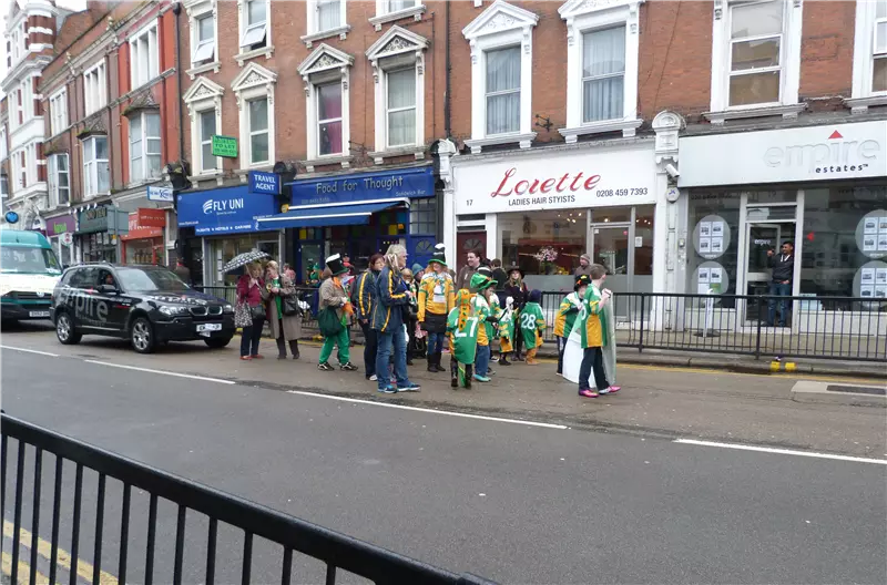 people wearing green