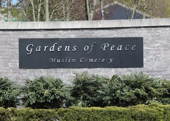 muslim cemetery sign