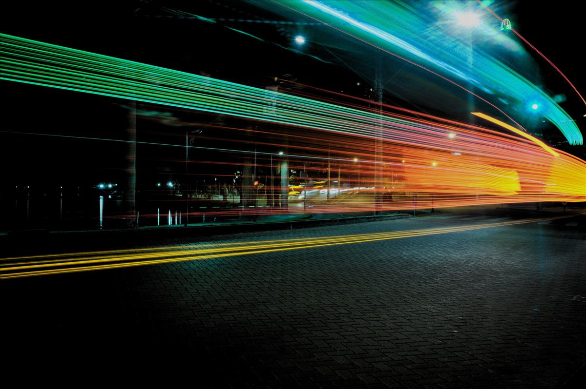 Neon street scene