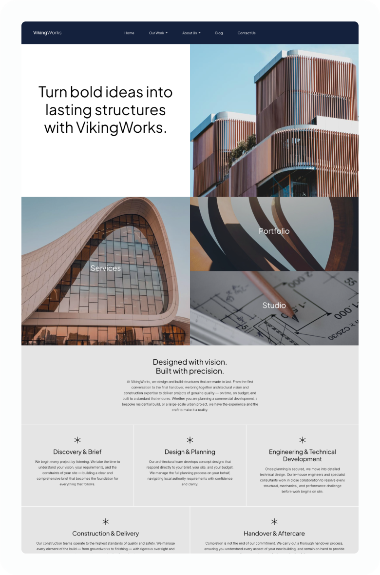 Viking Works Small Business Website Theme - Trade