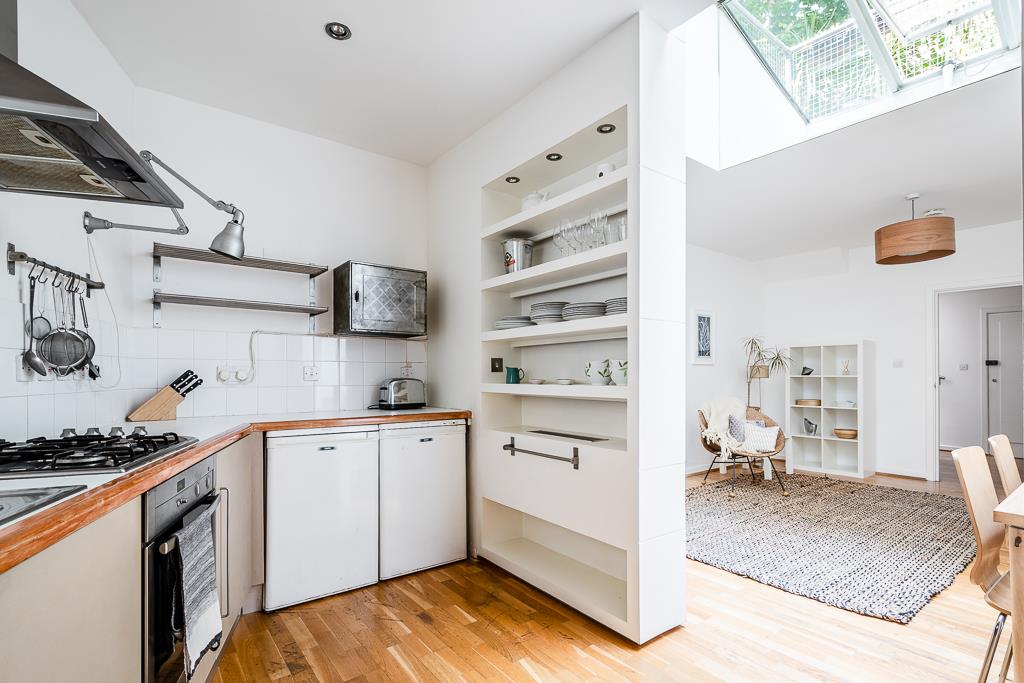 Split level one bedroom apartment with terrace and off street parking for sale in WC1