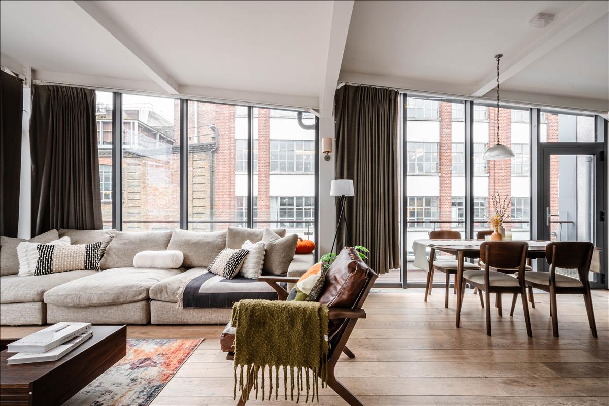 Split-level penthouse for sale, Boundary Street, Shoreditch, E2. Armchair