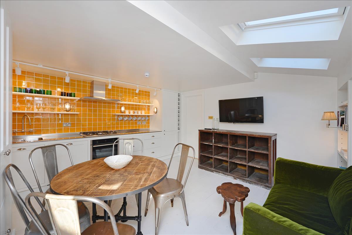 architecturally designed two bedroom, two bathroom split level apartment with courtyard garden on historic Columbia Road