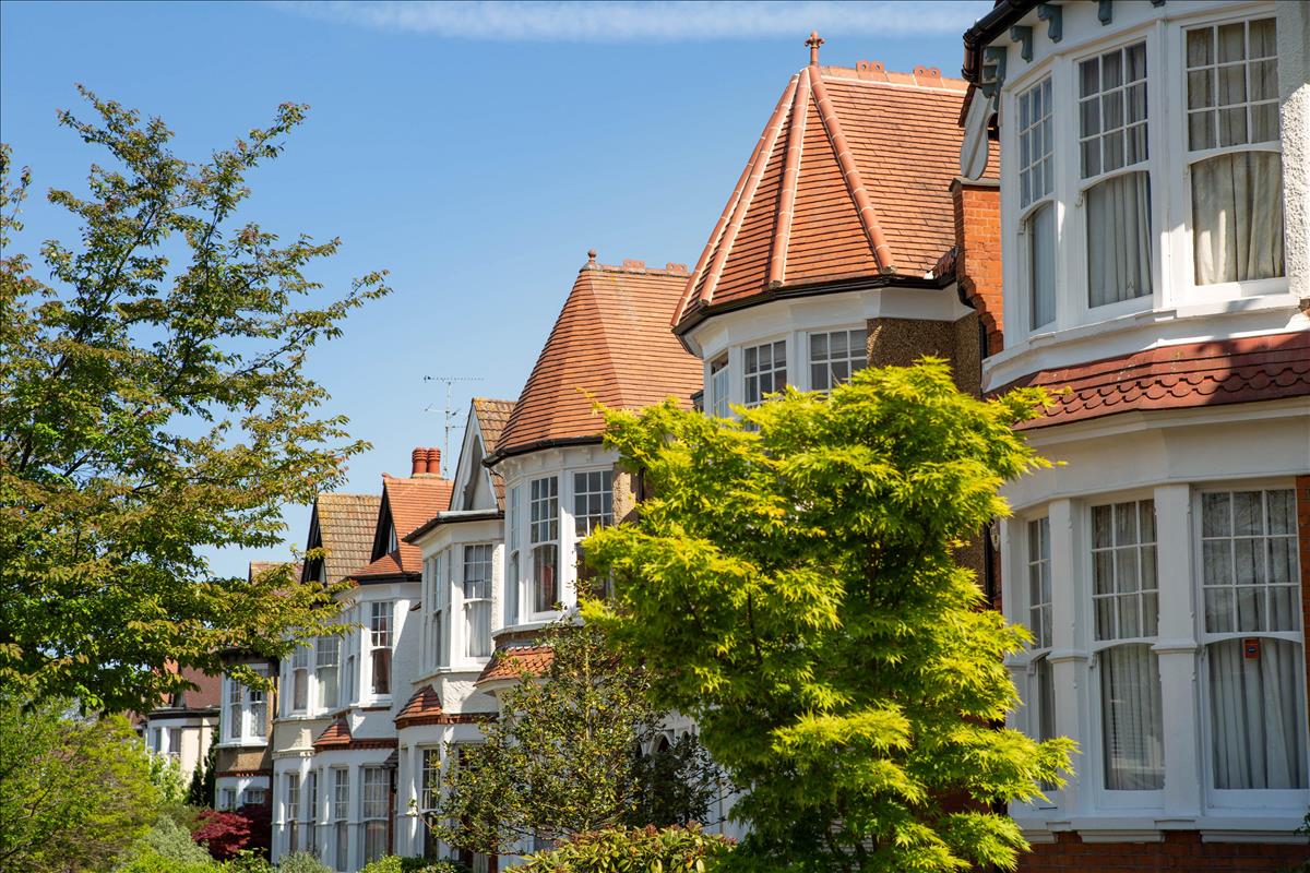 terrace of residential houses 