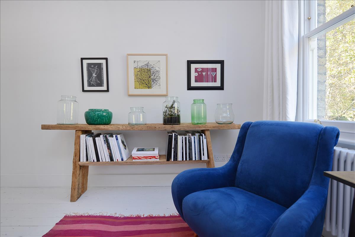 architecturally designed two bedroom, two bathroom split level apartment with courtyard garden on historic Columbia Road