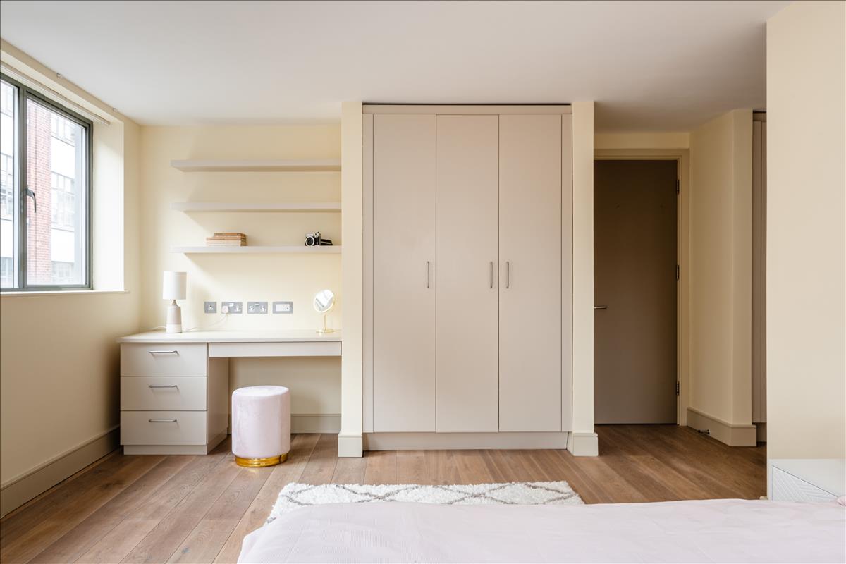 Split-level penthouse for sale, Boundary Street, Shoreditch, E2. Dressing table two.