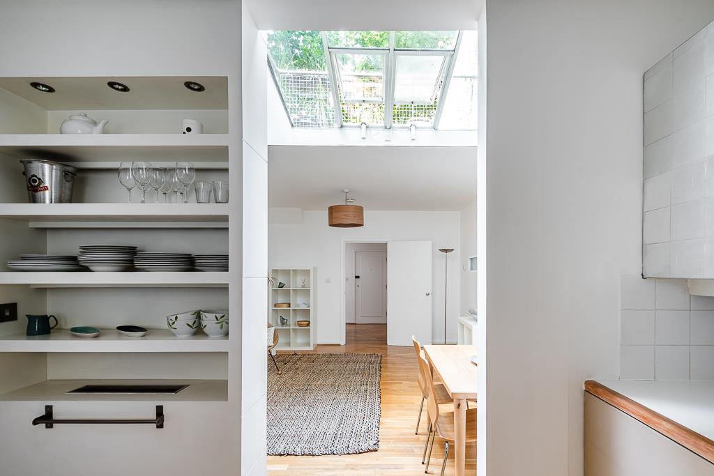 Split level one bedroom apartment with terrace and off street parking for sale in WC1