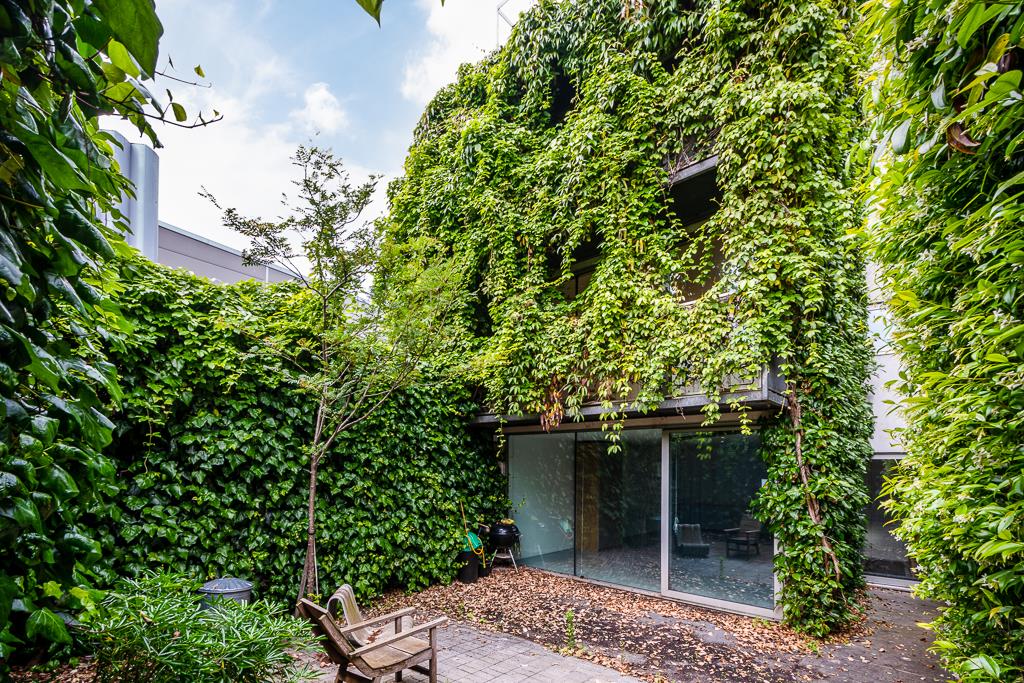 Modern bright architecturally designed house Shoreditch courtyard