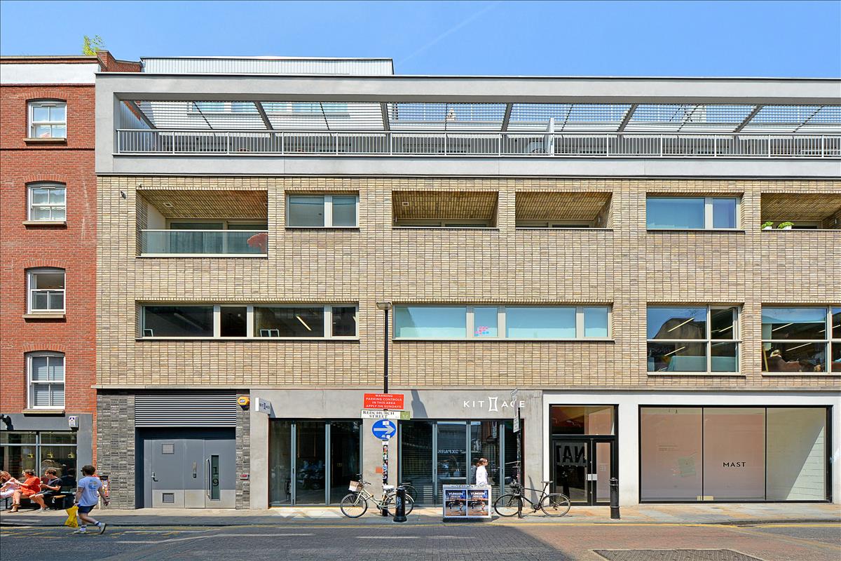stylish modern large apartment Shoreditch building street view
