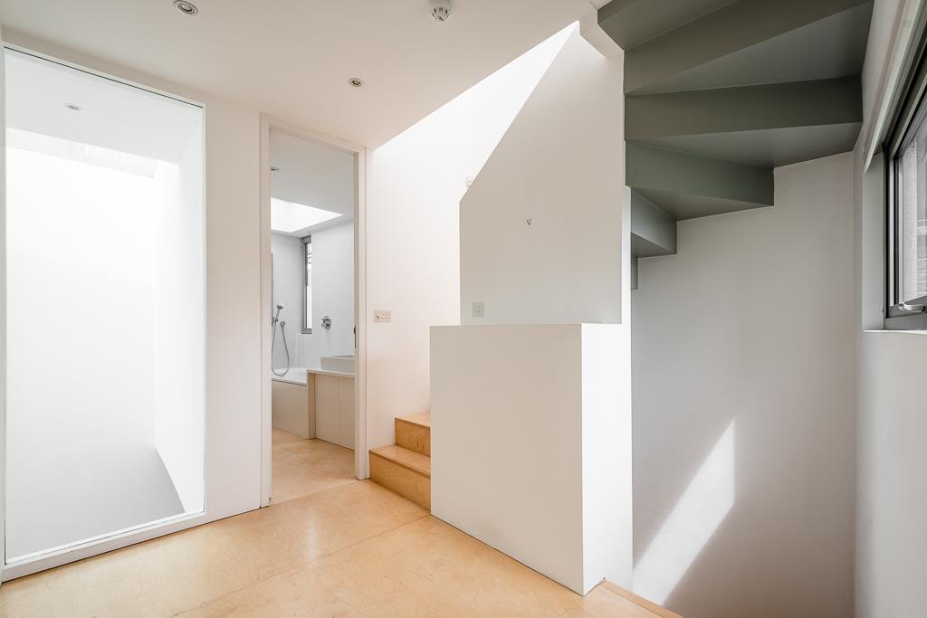 Modern bright architecturally designed house Shoreditch hallway