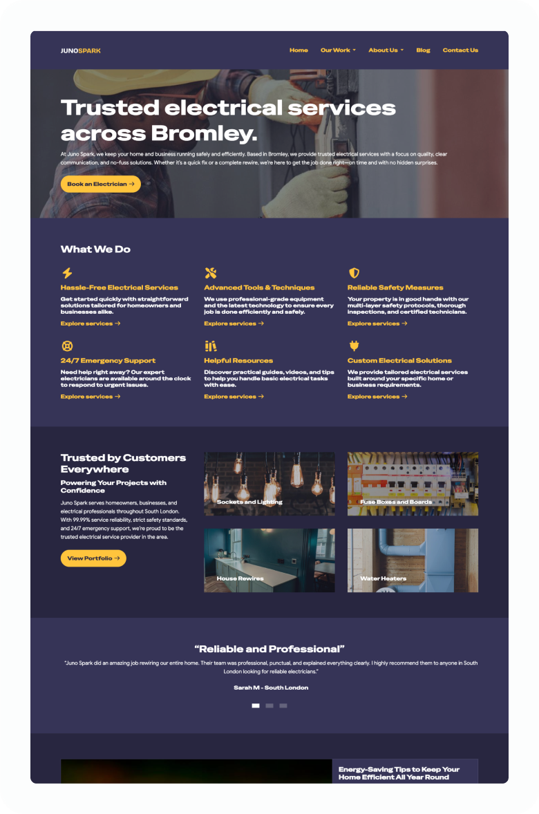 Juno Small Business Website Theme - Trade