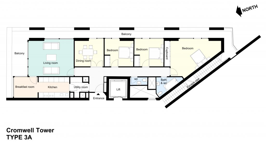 Type 3A Barbican flat