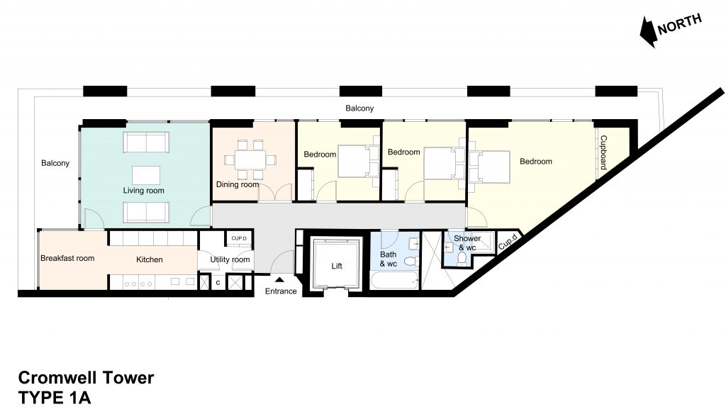 Type 1A Barbican flat