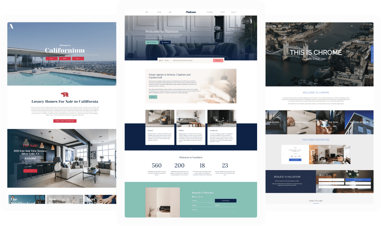 Estate Agent Website Themes