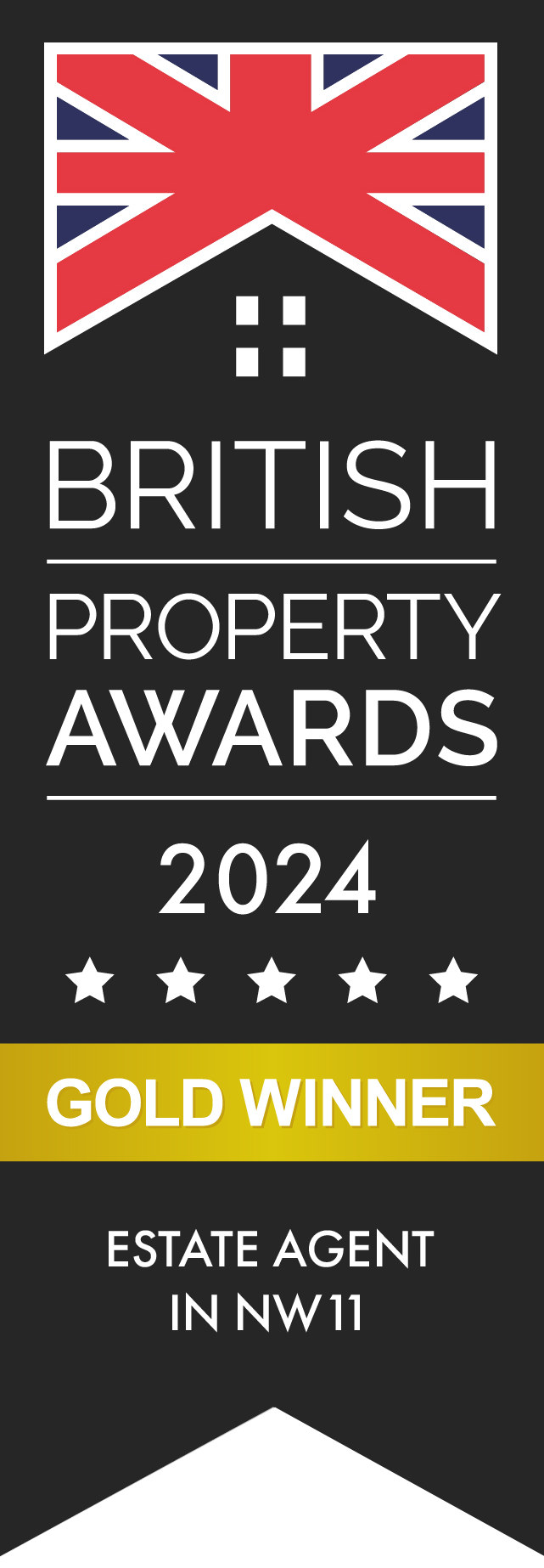 British Property Awards 2024 Gold Winner - Estate Agent in NW11