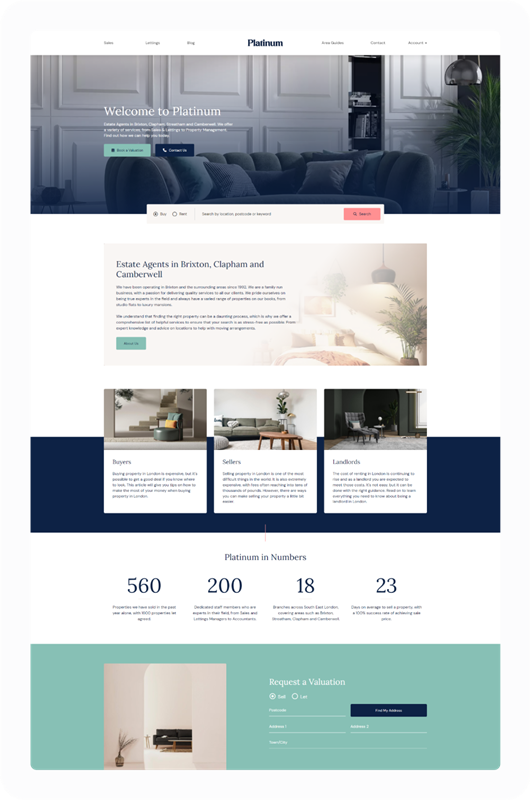 Platinum Estate Agent Website Theme