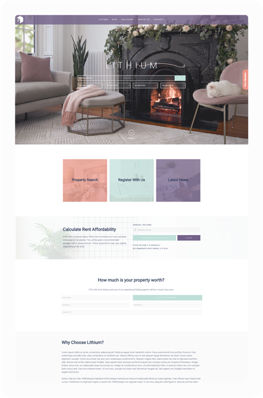 Lithium Estate Agent Website Theme