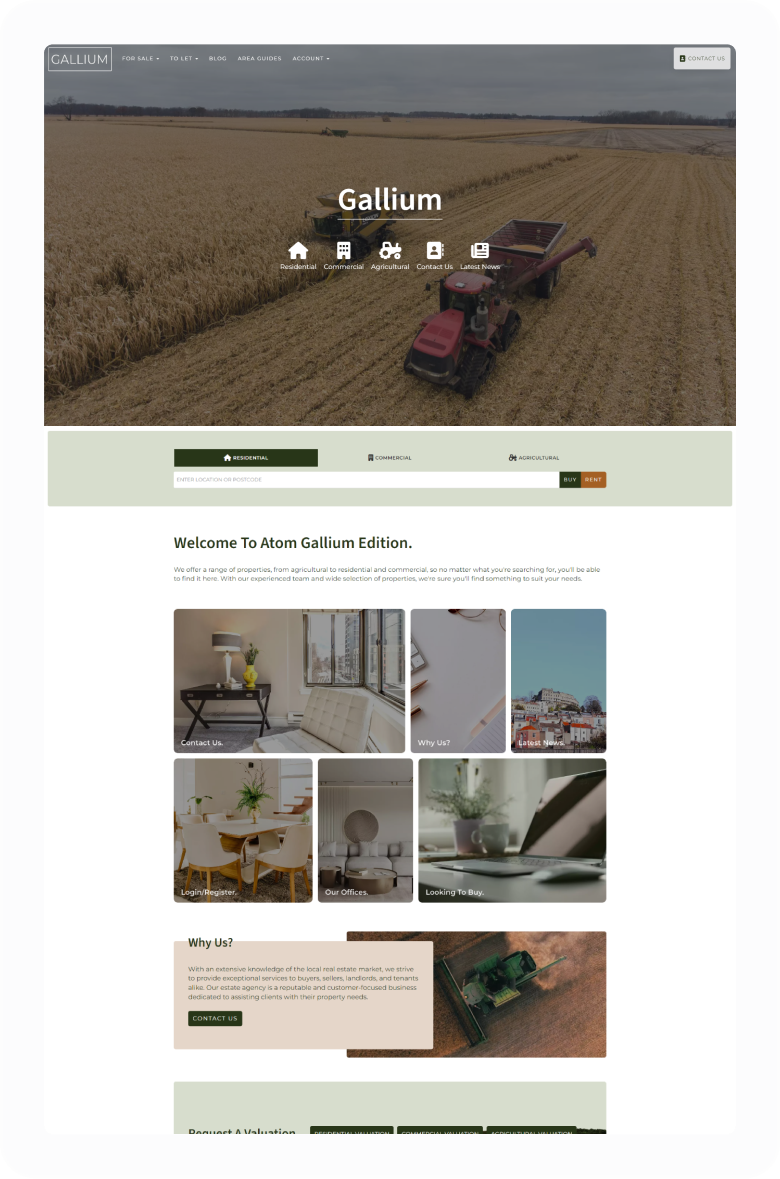 Gallium Estate Agent Website Theme