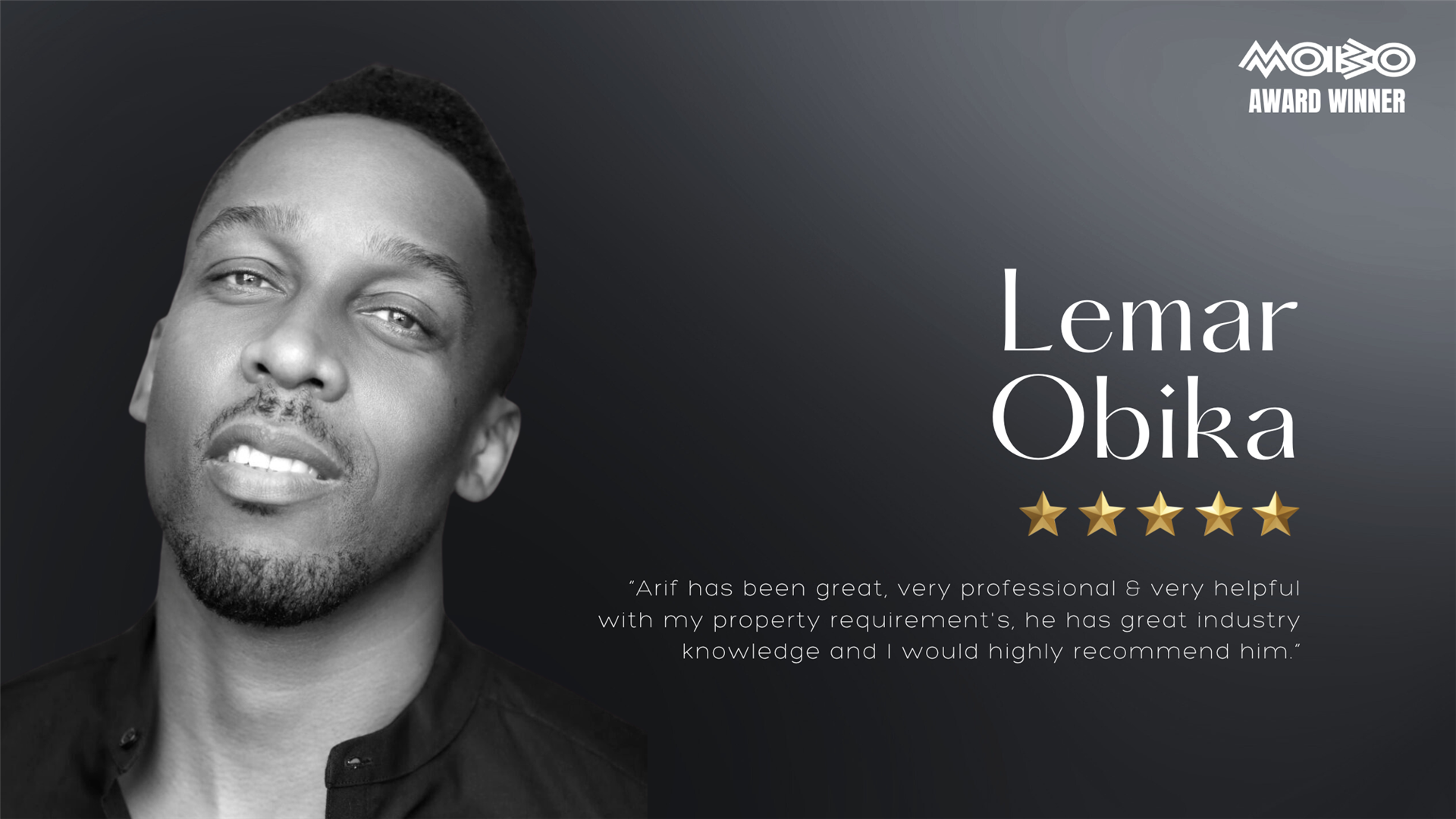 Lemar Obika Review for Living Space Estate Agents